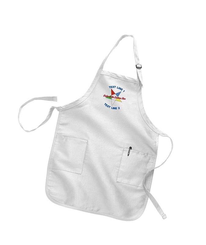(image for) OES Eastern Star Full Length Apron w/ Pockets